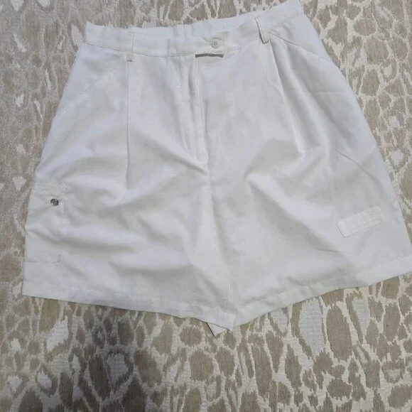 Set Of 2 Charter Club Womens Golf Shorts Size 14 Blue & White Polyester - Picture 4 of 16